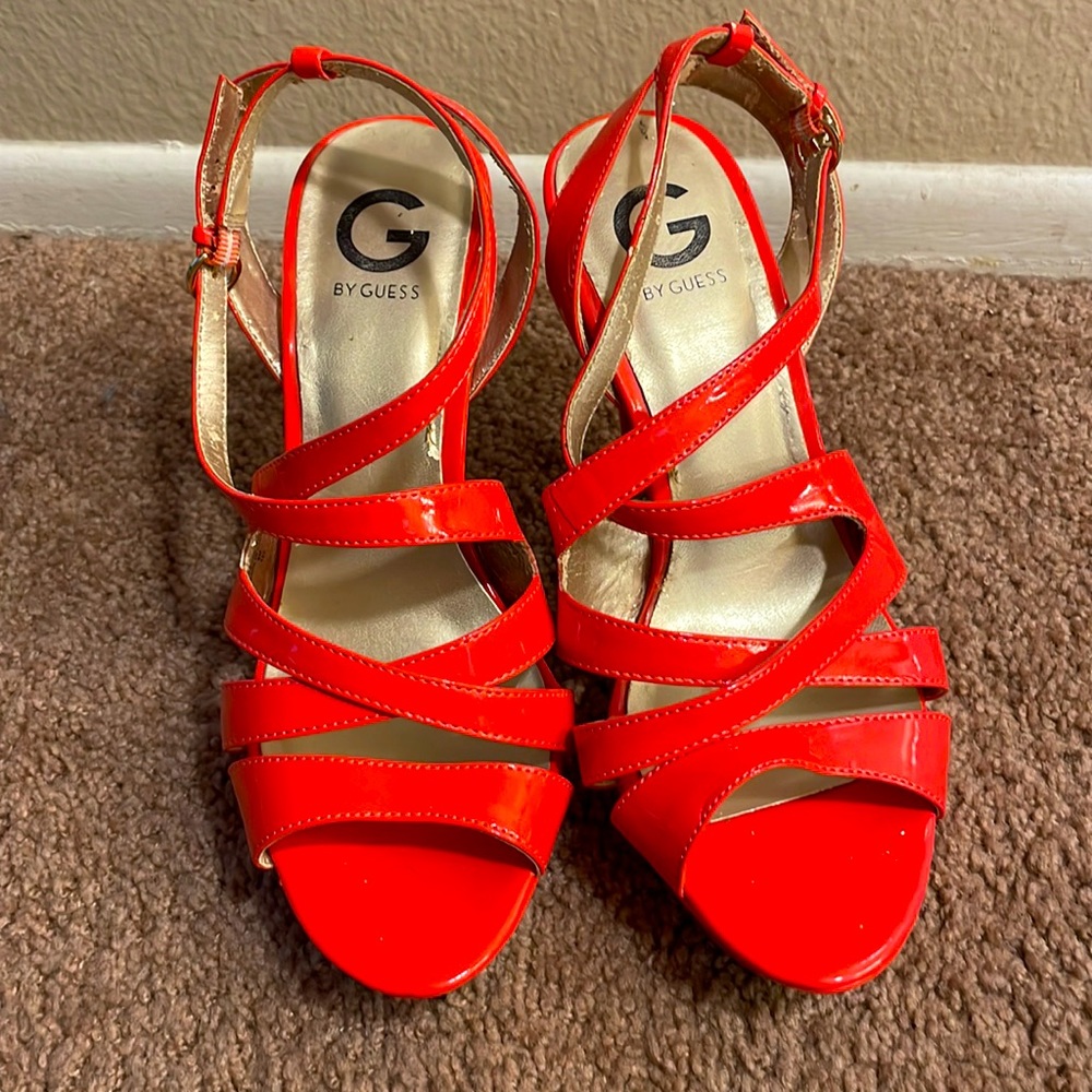Orange Guess heels. Vintage, never worn.